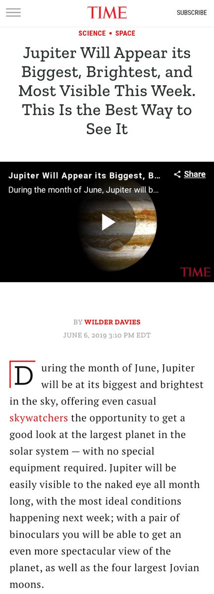 jupiter at its biggest and brightest bc she knew dream glow will drop in the same month