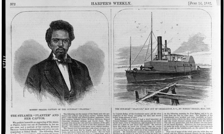 StacyPearsall's tweet photo. June 13, 1862 SC slave Robert Smalls &amp; fellow black crew commandeered Confederate steamer Planter &amp; turned it over to Union blockage. Smalls later persuaded Pres. Lincoln to enlist black people in the Union Army. #FORTSMALLS #ChangeTheBaseNames #MilitaryHistory #BlackLivesMatter https://t.co/zO3ATTTivO