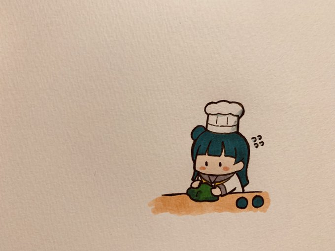 「1girl chef hat」 illustration images(Oldest)