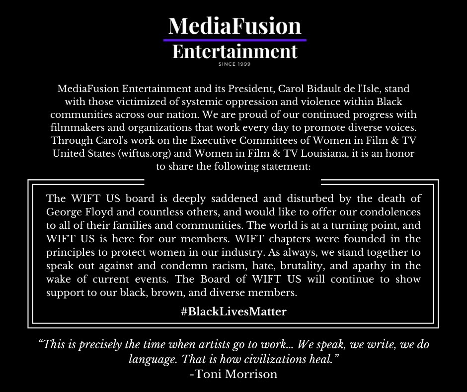MediaFusionent's tweet photo. We hear you, we see you, we stand with you. #BlackLivesMatter #Wift #Wiftlouisiana #Wiftus https://t.co/Z62aIqA1NH