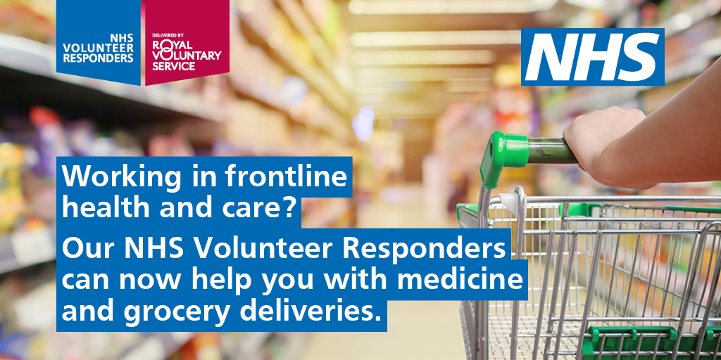 📢 Calling all frontline NHS health and care staff — you can now request support from the #NHSVolunteerResponders with essential tasks like shopping and picking up medication. 💊 🛒 Simply call 0808 196 3646. nhsvolunteerresponders.org.uk