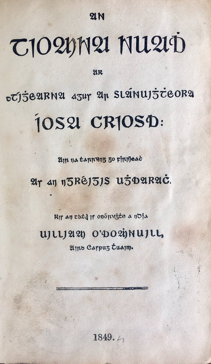 fmod1's tweet photo. @COIHS_ @jdmccafferty @MerriganMl Title page my copy of New Testament, translated (into Gaelic) from authoritative Greek by William O’Donnell (aka Daniel), CoI Archbishop of Tuam & co-signatory founder of Trinity College 1592 (p496 in my book) https://t.co/MsSNHPFUID #odonnellvll https://t.co/dFAIwDQ0YJ