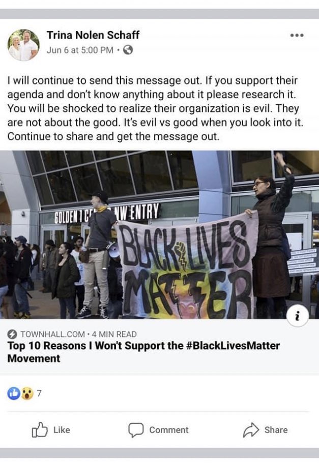 karebearr196's tweet photo. This is the co-owner of Mighty Fine Burgers and Rudy’s BBQ wife on Facebook!! Not eating there ever again don’t give them your money!!Their food was overpriced and bland anyways!! https://t.co/GDne6rHTsI