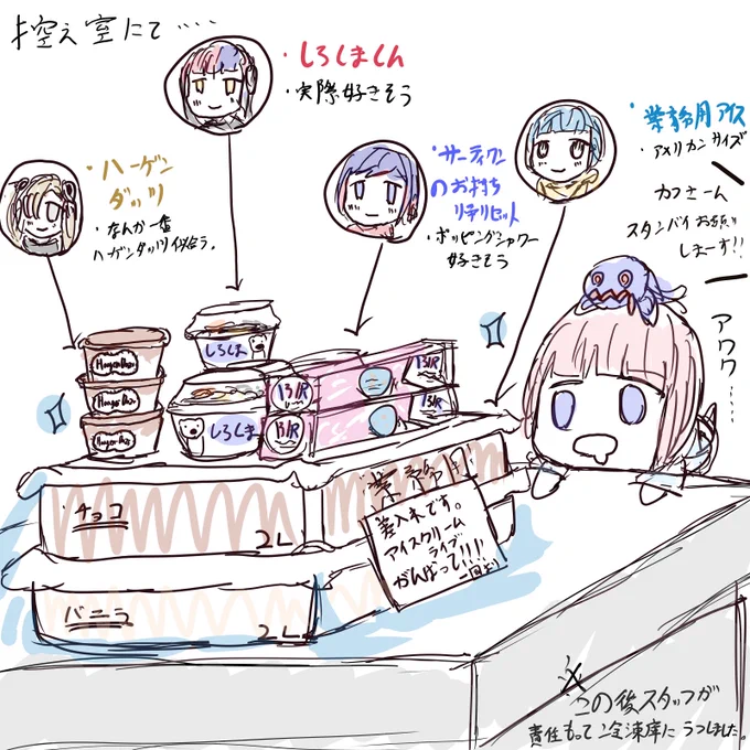 差し入れが届いてた花譜ちゃん。
#アイスクリームライブ #花譜美術部 