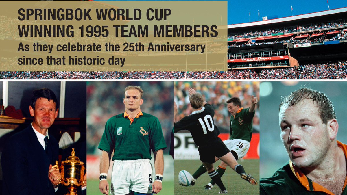 .<a href="/Dr_DeanAllen/">Dean Allen</a> in conversation with four legends of the #Springbok Class of 95 - Morne du Plessis, Francois <a href="/Pienaar/">Francois Pienaar</a> Joel <a href="/stranners/">Joel Stransky</a> and <a href="/osdurandt/">Os du Randt</a>.                 
JOIN us on THURSDAY 18 June for this FREE webinar. Register here👇 to receive the link! 
quicket.co.za/events/105865-…