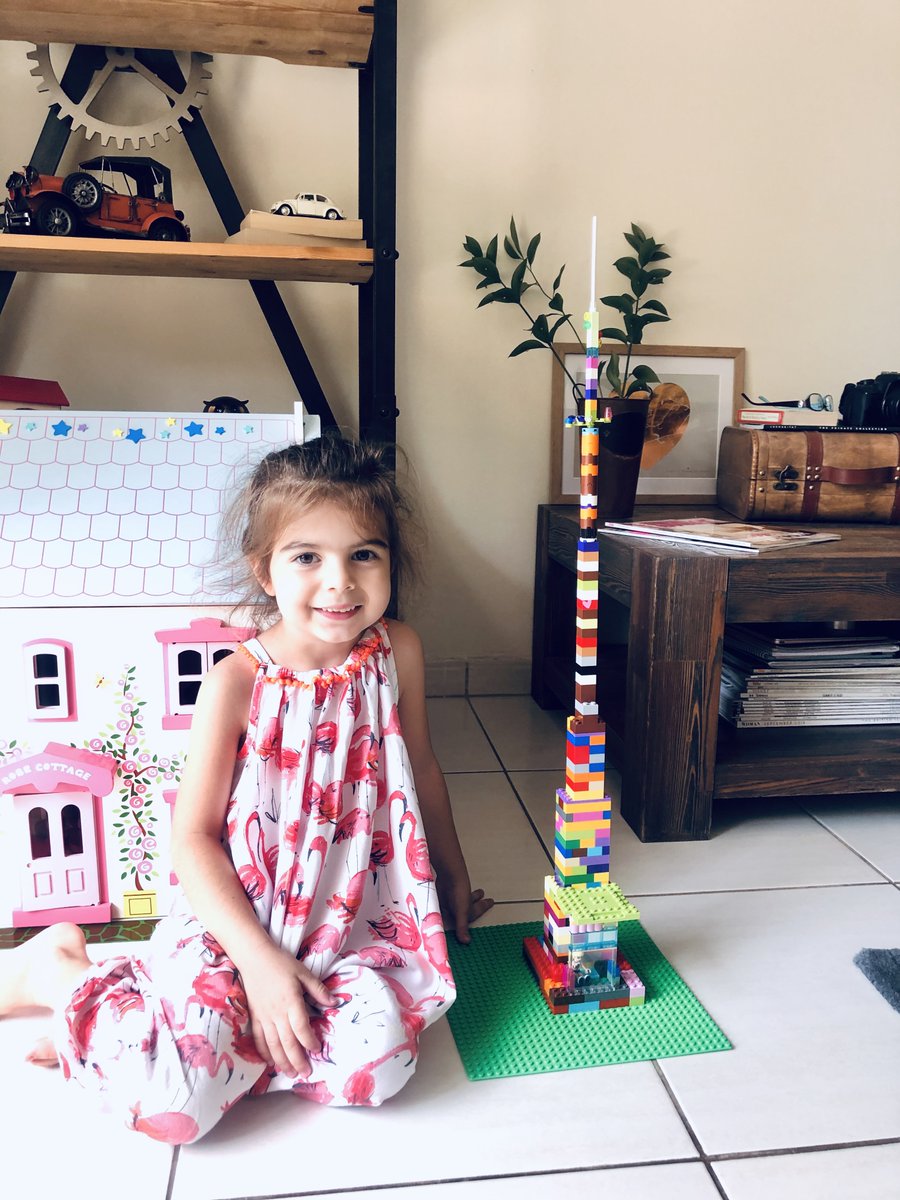 DBS_AstHead's tweet photo. What are you doing for the Taaleem Wellbeing Weekend? Alina in Camel Class has built the Burj Khalifa out of lego.  Fantastic building skills Alina! #BeginsAtDBS #ProudlyTaaleem #DBSTogether #Wellbeingweekend https://t.co/DUQvzplvs0