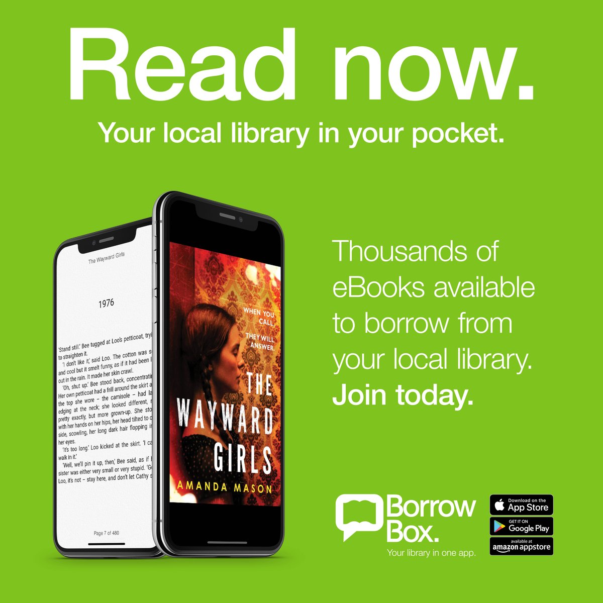 EDLC_Culture's tweet photo. Get involved in our next Online Reading Group lunch time book chat on Wednesday 1 July on our Facebook page! We'll be chatting about The Wayward Girls by Amanda Mason.
Borrow the eBook on BorrowBox - all you need is your library card and PIN! https://t.co/a4kE67Vl5x
#EDLCReads https://t.co/bU7qg6L9CD
