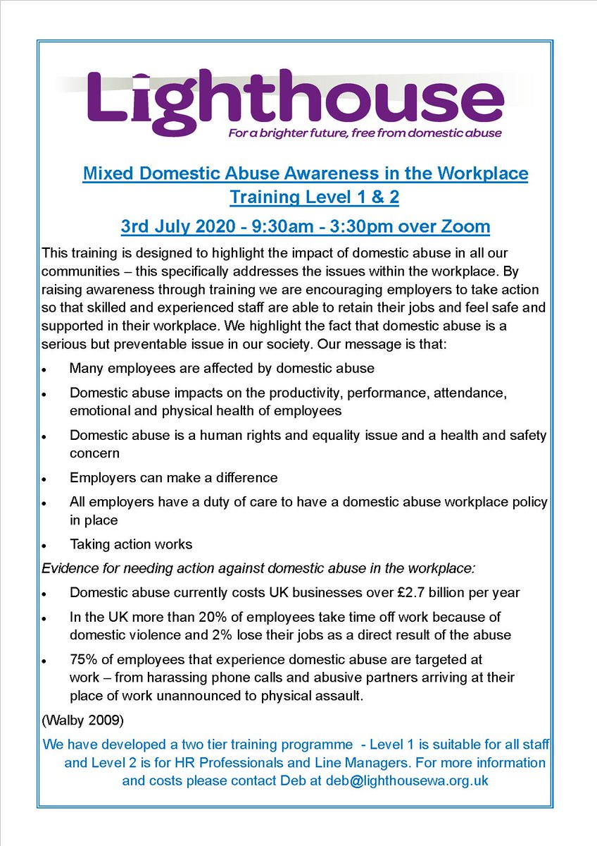 During lockdown domestic abuse has increased to shocking levels, any of your employees could be affected. If you would like to find out more about your obligations and how to support victims this course would will help you achieve this. 
#domesticabuse #socialepidemic