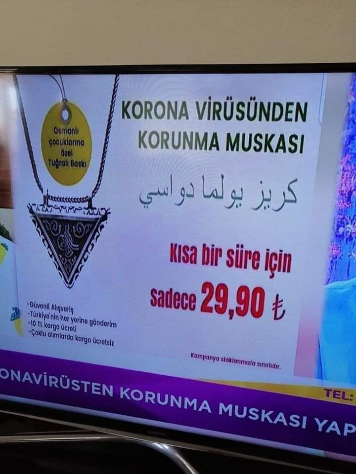 Takipçimizden; 
" Yerli milli ilaç çalışmaları umarım bu değildir..."