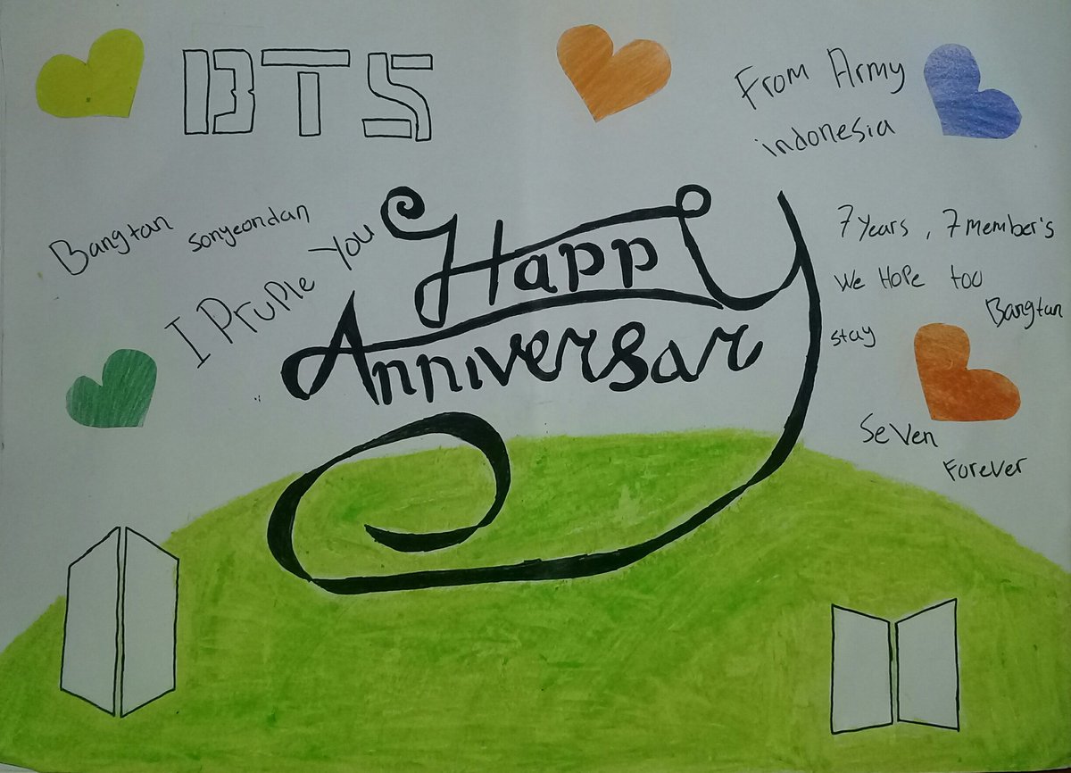 MyFather's tweet photo. @BTS_twt HAPPY ANNIVERSARY BANGTAN 7 YEARS,7 MEMBERS WE HOPE TOO BANGTAN STAY SEVEN FOREVER I PRUPLE YOU BANGTAN SONYEONDAN

I'M FROM ARMY INDONESIA
FROM LEA.❤❤❤❤❤❤💜💜💜💜💜 https://t.co/mBzmFYunvc