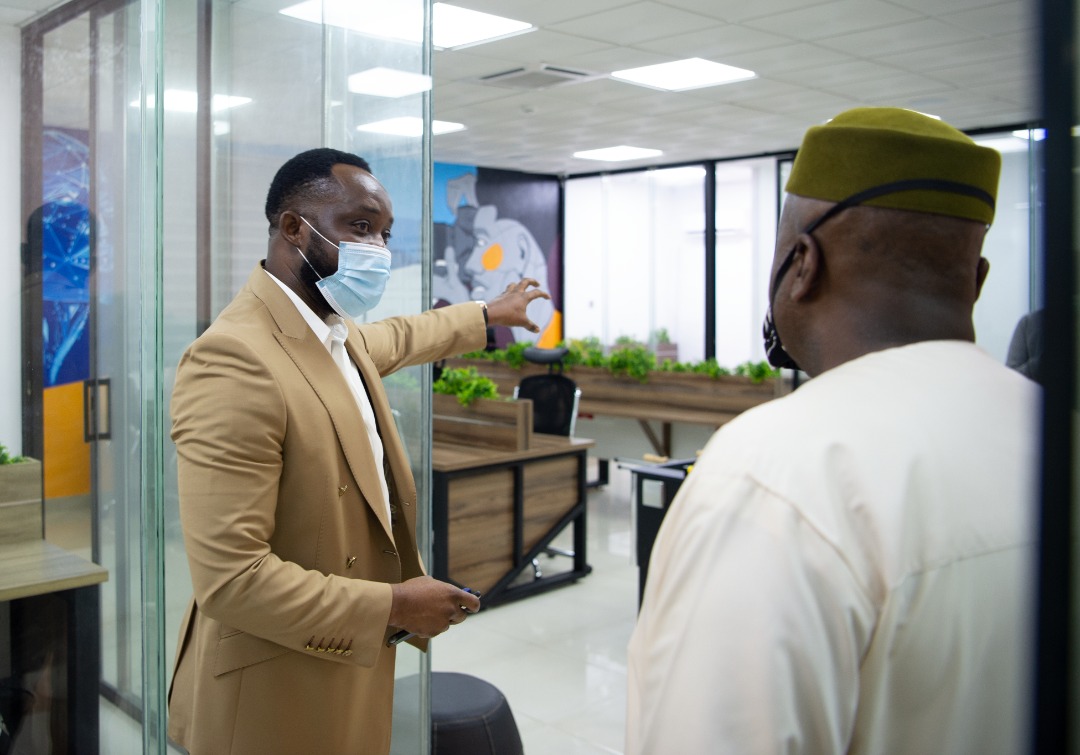 Thank you for the visit sir. Hon. Commissioner of ICT, Lagos State. It was really an exciting time to take you on a tour and show you what our TechHub is set to achieve in Lagos, Nigeria and Africa as a whole. We appreciate you sir. #thebulb.africa, #enov8solutions#lagos #Africa