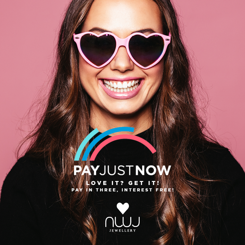 Interest free? Sounds beautiful right about now! Shop online &amp; pay later (over 3 instalments interest-free!). Get the jewels delivered after you’ve paid the first instalment. Sign up to payjustnow.com &amp; get shopping at nwj.co.za 
#payjustnow #ZeroInterest