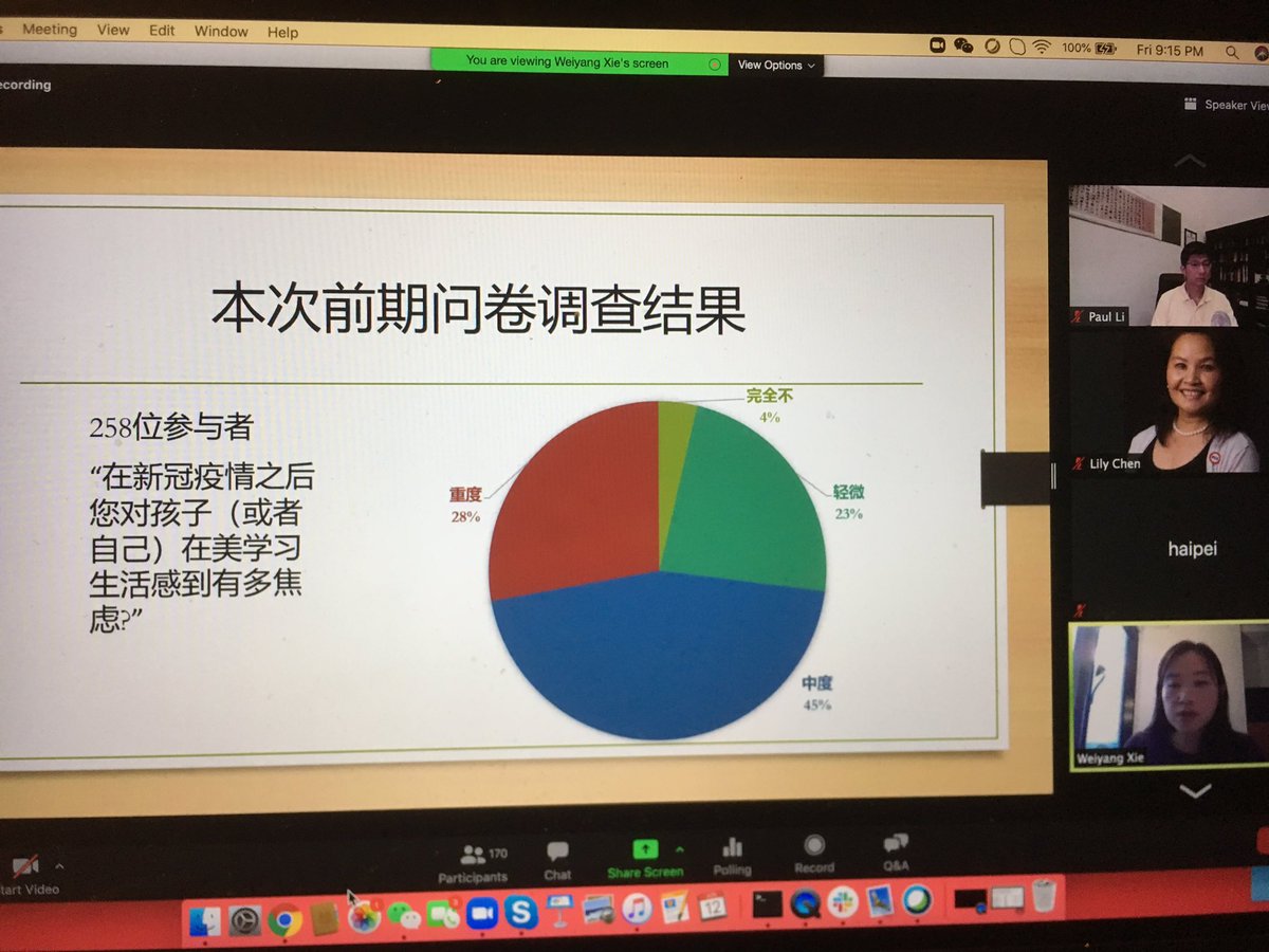 Very successful webinar last night attended by 200 + participants on Pandemic related anxiety and bullying in Chinese American Community. Our survey and polling indicated a great need. #asianamericanmentalhealth #clinicascholar @RWJF  @ucasocial @lipa0902 @DrJonseng @Goodflies