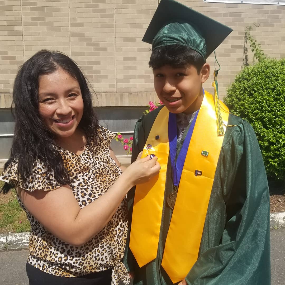 StBrigAug's tweet photo. Accompanied by his parents, hats-off to SBSAS' 8th-grade salutatorian, Piero!

#SBSASStrong💖 
#Congrats💖 https://t.co/etmaniaK3O