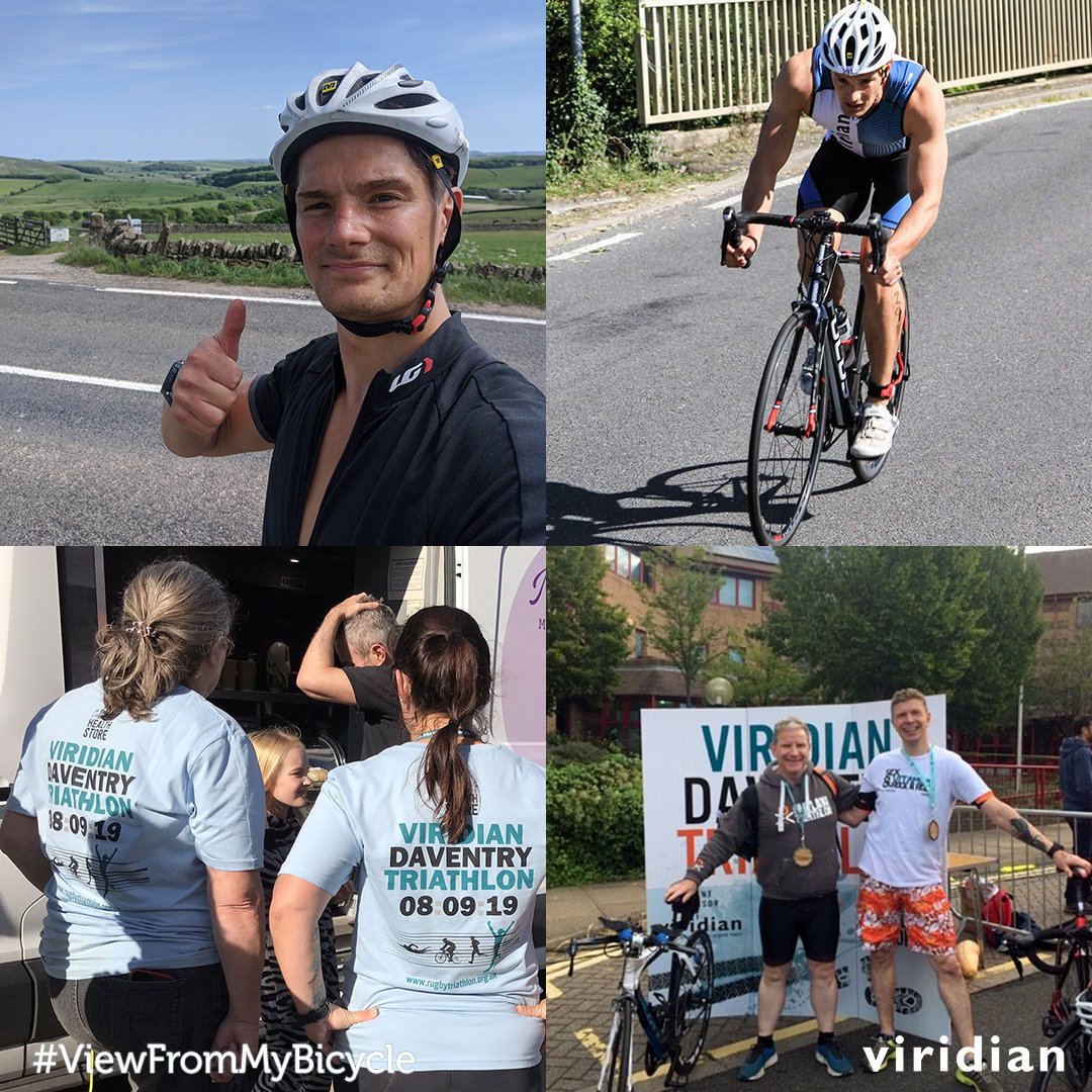 ViridianNews's tweet photo. 🚴 Missing local Meets? Relatable: We'd be gearing up for #DaventryTriathlon by now! But individual fitness programmes will pay off. Look at 'our Phil' here #StillTraining 👍 #ViewFromMyBicycle #daventrycycle #DiscoverDaventry #BikeWeek20 #loveNHSloveyourself #ViridianNutrition https://t.co/XqfmgnLuuL