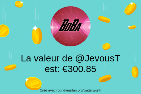 JevousT's tweet photo. Mon twitter vaut: €300.85

Trouvez le vôtre avec https://t.co/muvLAd4eDg

⠀ https://t.co/YctErlENbW