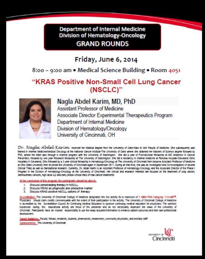 We presented grand rounds about K-ras mutant lung cancers six years ago. We repeatedly mentioned that k-ras is Not one disease and focused on G12C and G13 subtypes with future therapies targeting each subtype as we personalize therapy in lung cancer.