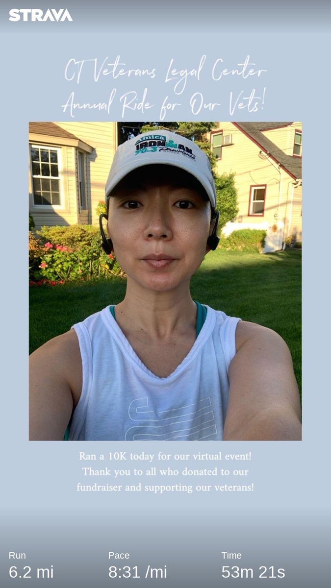 RideForOurVets's tweet photo. Sharon just finished her 10K for Veterans! 

For the new virtual event, people can support Veterans however they choose. Whether you're riding, running, or walking, thank you so much! 

#TheRide2020 #RideforOurVets https://t.co/1aepphZ83a