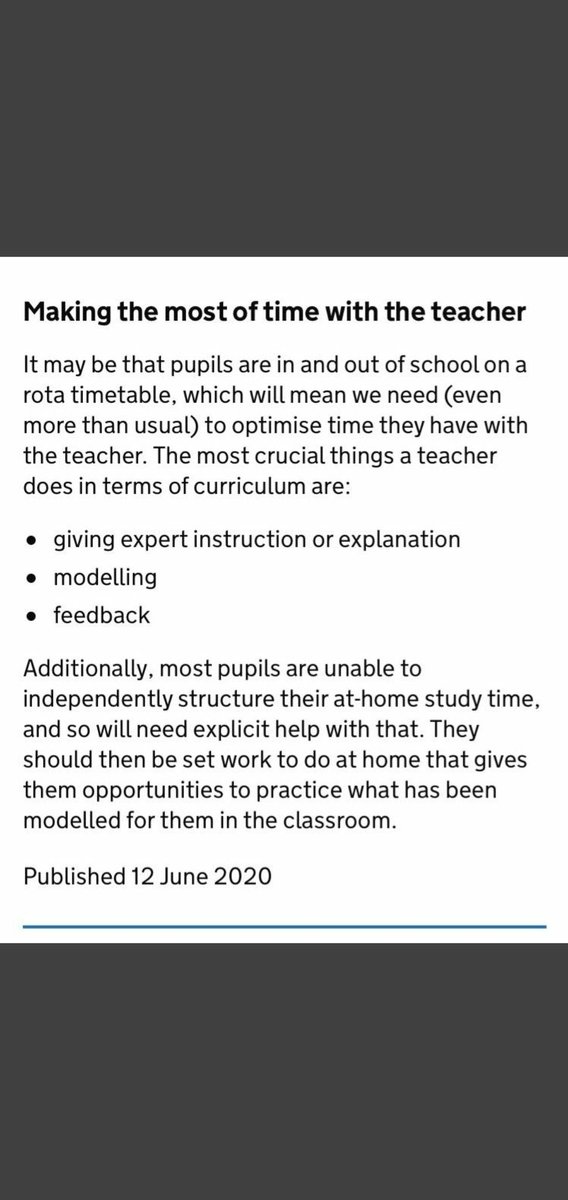 Well thank Christ for <a href="/educationgovuk/">Department for Education</a> If it weren’t for this advice, what would teachers be doing?