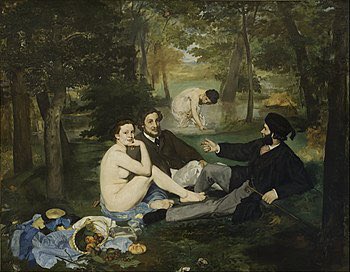 It wasn’t the first time Manet & Meurent has caused controversy. She posed for Manet’s The Luncheon on the Grass) – originally titled Le Bain (The Bath) in 1862. Again, it was the defiant gaze out the painting that unsettled people.