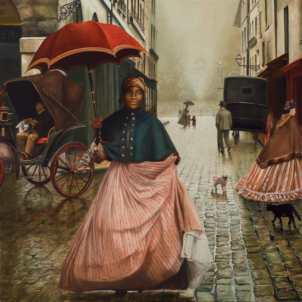 Contemporary artist, Elizabeth Colomba depicted Laure’s walk to Manet’s studio in her 2018 painting, Laure (Portrait of a Negresse)  https://www.vogue.com/article/elizabeth-colomba-interview-vogue-october-2018/amp