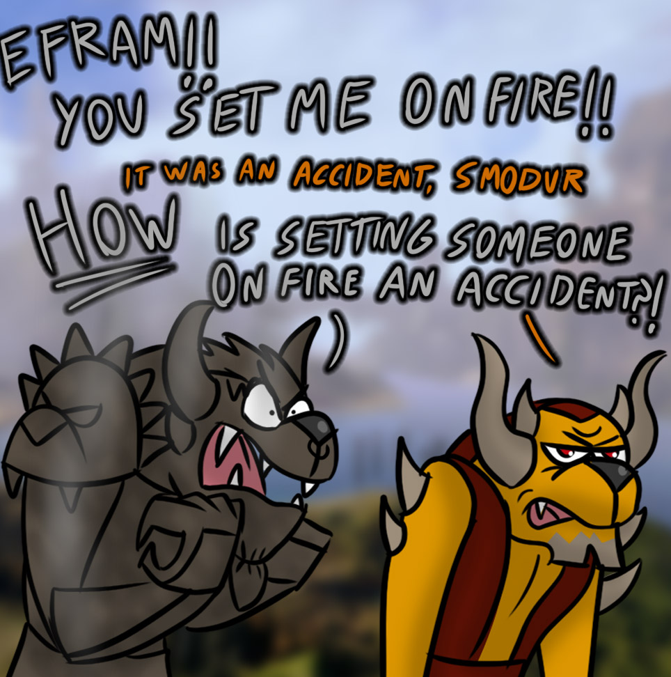 frikineitor_143's tweet photo. I sense plenty of “accidents” in Smoldur’s future
#gw2 #charr #smoldur #efram https://t.co/ha0AZPNxSB