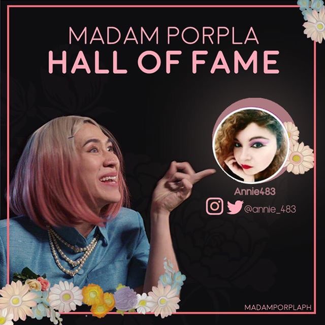 MadamPorplaPH's tweet photo. 🎖 MADAM PORPLA HALL OF FAME 🎖
Ang pang labing-tatlo (13) na nakapasok sa Hall of Fame (Tenants) ay si Annie 483. @annie_483
🎨: Admin Y
#MadamPorplaHallOfFame #BestTenants
#ILoveYYY #YYYep6Finale #YYYมันส์เว่อร์นะ #YYYtheseries #WeMissYouYYY https://t.co/ulSn7AmXI2