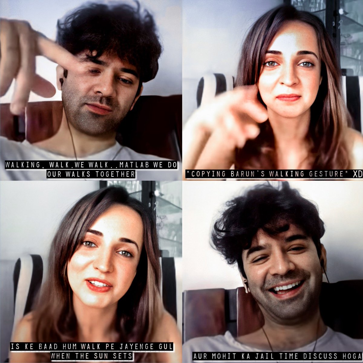 G: What? Working partner!?B: Walking.. we do our walks together. Also, the no of times Barun brought up Mohit's jail time talk  this makes me wonder, their interactions in real life must be all about pulling each other's leg  #IPKKND9YearsLiveWithSarun  #IPKKND  #SaRun