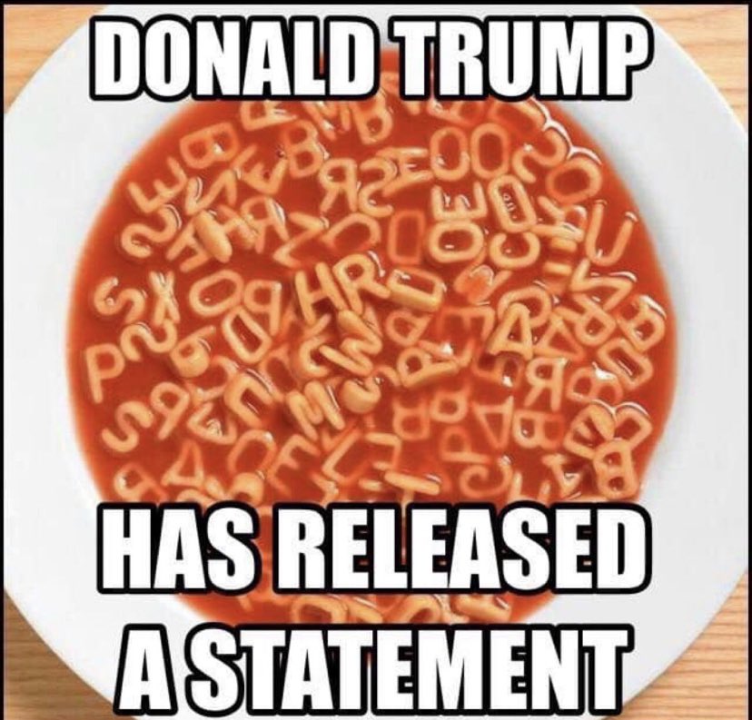 SarahHannafin's tweet image. I can’t even read the whole statement, it hurts my brain #TrumpIsAnIdiot #makeszerosense #nobraincellsleft #hedoesntunderstand #WorstPresidentInHistory
