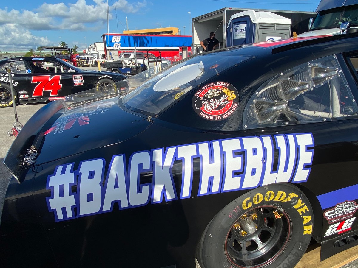 MHR_racing74's tweet photo. #MHR #47 Back The Blue Chevy Camaro @HomesteadMiami 
Piloted by @KyleWeatherman who will start the #Hooters250 today at 3:30pmET on FOX https://t.co/OBMSGp2Vgz