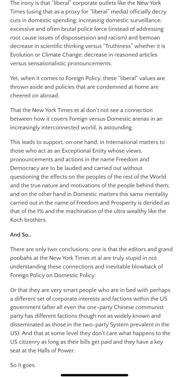 LudWitt's tweet photo. @nytopinion @nytimesworld @nytmedia An old article written in August 2014 about the increasing blowback of aggressive US Foreign Policy abroad, often cheered on by the media including the @nytimes on US domestic matters https://t.co/OlPHm7wmPl https://t.co/aNfBIX7E8m