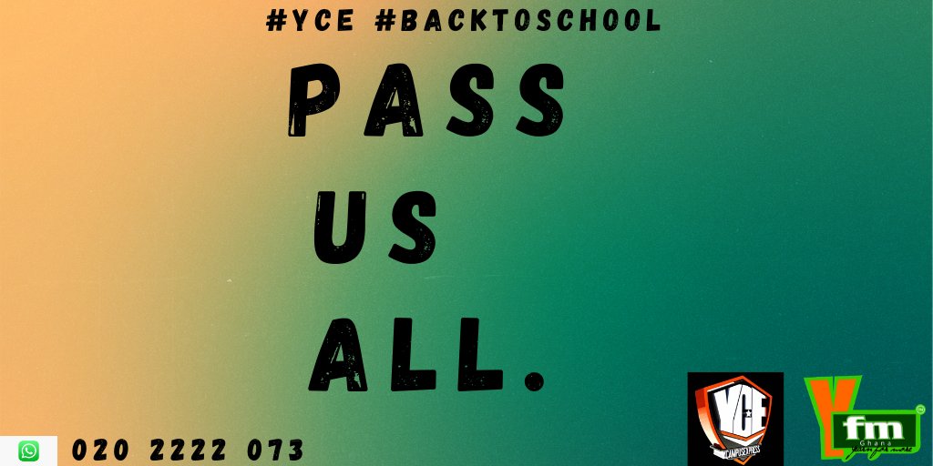 Y1079FM's tweet photo. Should all final year students be given aid due to the effect of Covid-19. That is "Pass Us All"

#YCampusExpress w/ @JonnyStone_ x @addjmusic x @Yung_MissionGh
 
#YBackToSchool #YCE #YRefresh https://t.co/W4NRAr8JE0