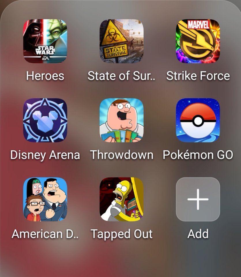 anaskibaski's tweet photo. I have played many #mobilegames. I started with #TheSimpsons #tappedout went it first appeared.Then #SWGoH , kinda disappointed in them lately. To much pay to play. I like #animationthrowdown ,  #stateofsurvival and #PokemonGO .Now gonna try #MarvelStrikeForce and #sorcererarena https://t.co/F0ghUpdn7s