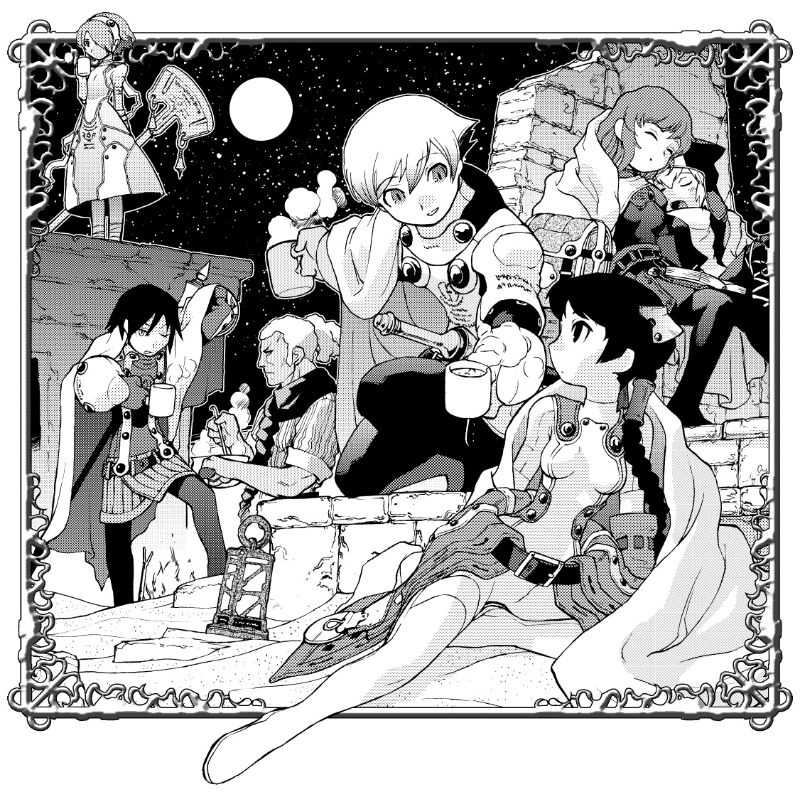 ペルソナ 昔描いたアンソロジーの扉絵です ステラデウス4コマkingdom 05双 Oyster 毎日オハヨウ絵の漫画