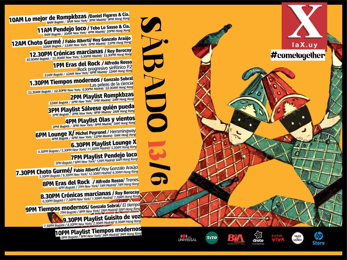 laXuruguay's tweet photo. Sabado en la X, a quien vas a invitar una copa cuando termine covid time?
🍷https://t.co/W8Xf7P5ppm
#sabado #copa #vino #tomaruna #rpk #rompkbzas #drete #pendejoloco #cronicasmarcianas #erasdelrock #tiemposmodernos #ciencia #rock #playlist #trenes #radio #laXsosVos #laX #laX2020 https://t.co/sVB47voQuk