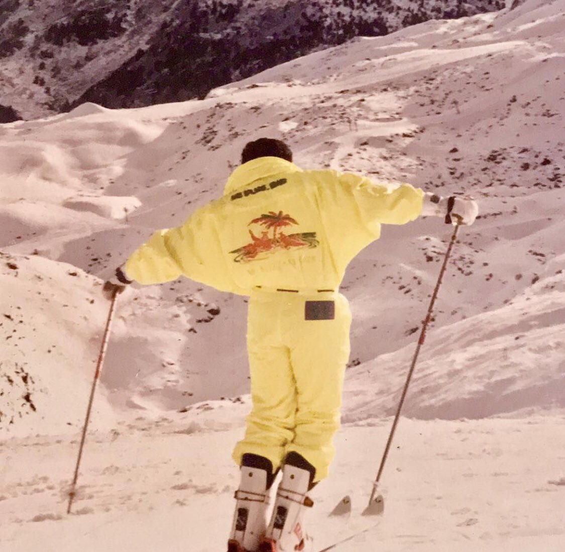 Picture of my dad skiing in the 80s. His favourite thing.
