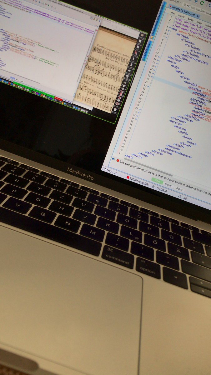 Ein Samstag im Juni, 27 Grad draußen, ganz Münster ist auf den Beinen - vom Aasee bis zum Kanal. 

Und eine Gruppe von armen Musikwissenschaftlern sitzt seit 5h im Zoom-Blockseminar und lernt, wie man Musik codiert. #DankeFürNichts #WeintInXML