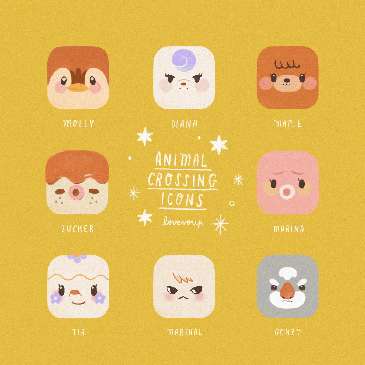 lovesoupstudio's tweet photo. Animal Crossing icons set is now up! This set includes 16 icons and 1 wallpaper. RTs would be much appreciated! 🍎🍐🍒🍊🥥💖
https://t.co/6AbBS58gNB https://t.co/uLDkipDStj