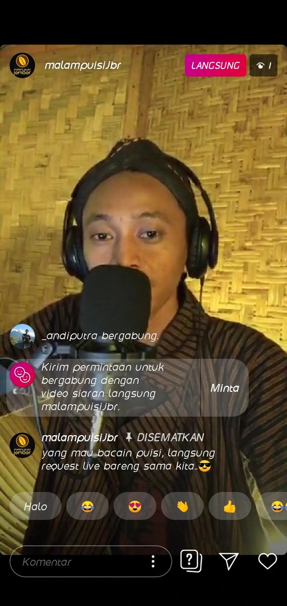 Selamat malam gaes. Mari gabung bersama dekmin di Intagram buat yang pengen bacain puisi atau gabut malmingnya di rumah saja. Langsung cus ke IG kita <a href="/MalampuisiJBR/">Malam Puisi Jember</a> 😘