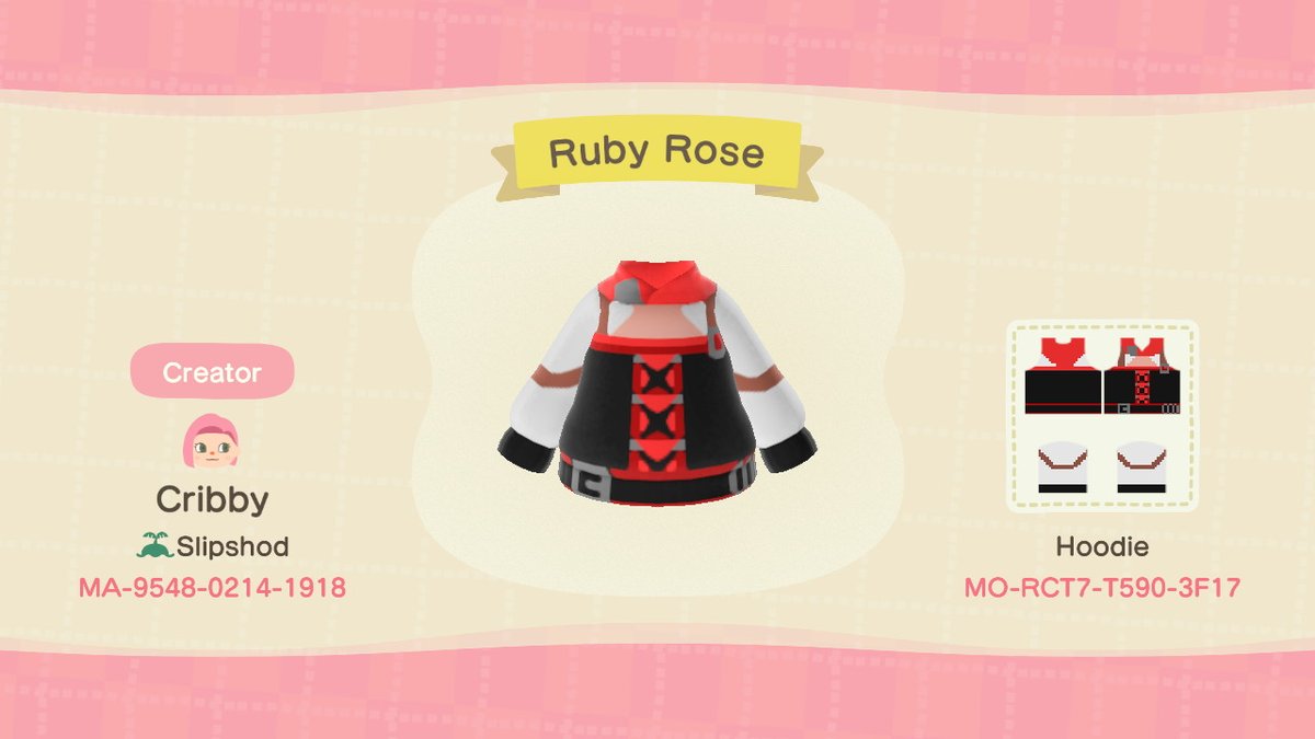 cribbytheog's tweet image. more designs for yall #AnimalCrossing #ACNH #NintendoSwitch #rwby #bnha