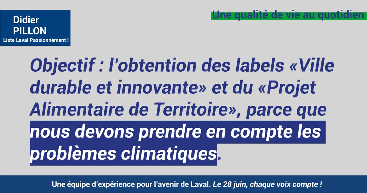 LavalPassion's tweet photo. #VieQuotidienne #Dévellopementdurable #Municipales2020 #Le28juinVotez #LavalPassionnément #DidierPillon https://t.co/sgj7fbXN4p