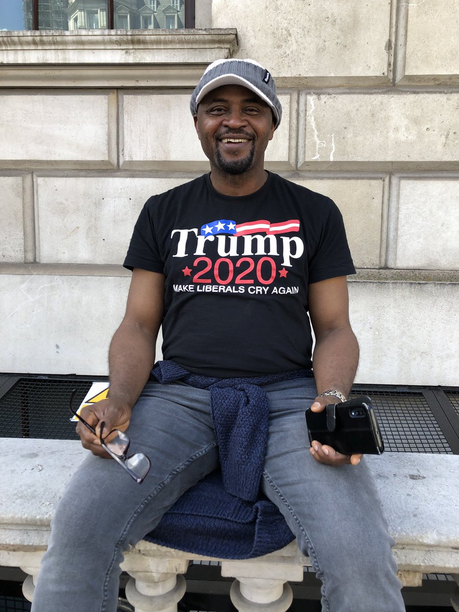 One of the attendees is wearing a  #Trump2020 t-shirt.“Make Liberals Cry Again”