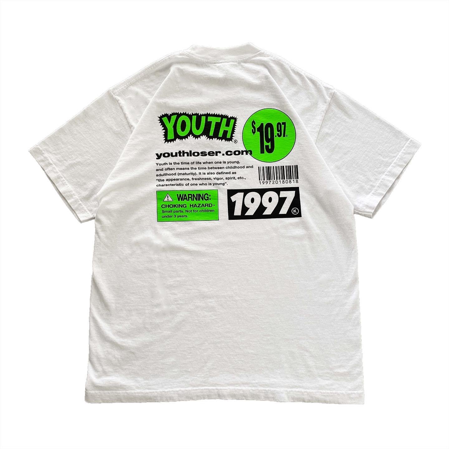 youth loser 1997 Tシャツ　XL バックプリント　ブラック　黒綿100%状態