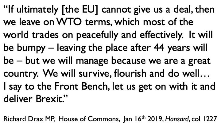 Drax is, rather predictably, a Brexit nutjob… This  is the parliamentary gibberish he uttered about our prospects under a No Deal exit…   #FFS  #Brexit  #GibberGibber  #ToriesOut