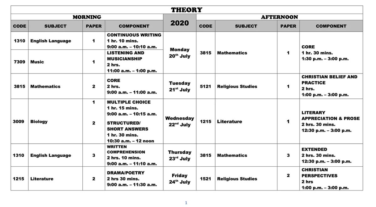 jasperward94's tweet photo. The Ministry of Education has released the Bahamas General Certificate Secondary Education Examination (BGCSE) schedule. 

It said idividual timetables will be available as of July 1 from the respective schools. https://t.co/Xe91FQEqkj