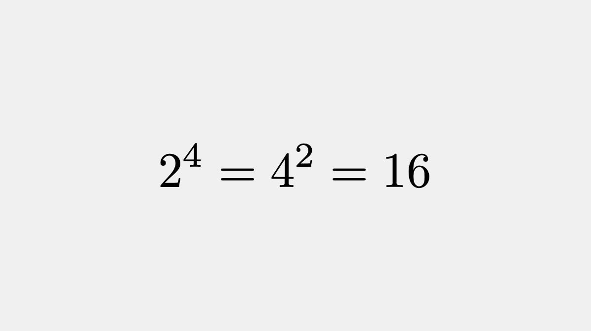 Euler showed that this was the only solution to aᵇ=bᵃ