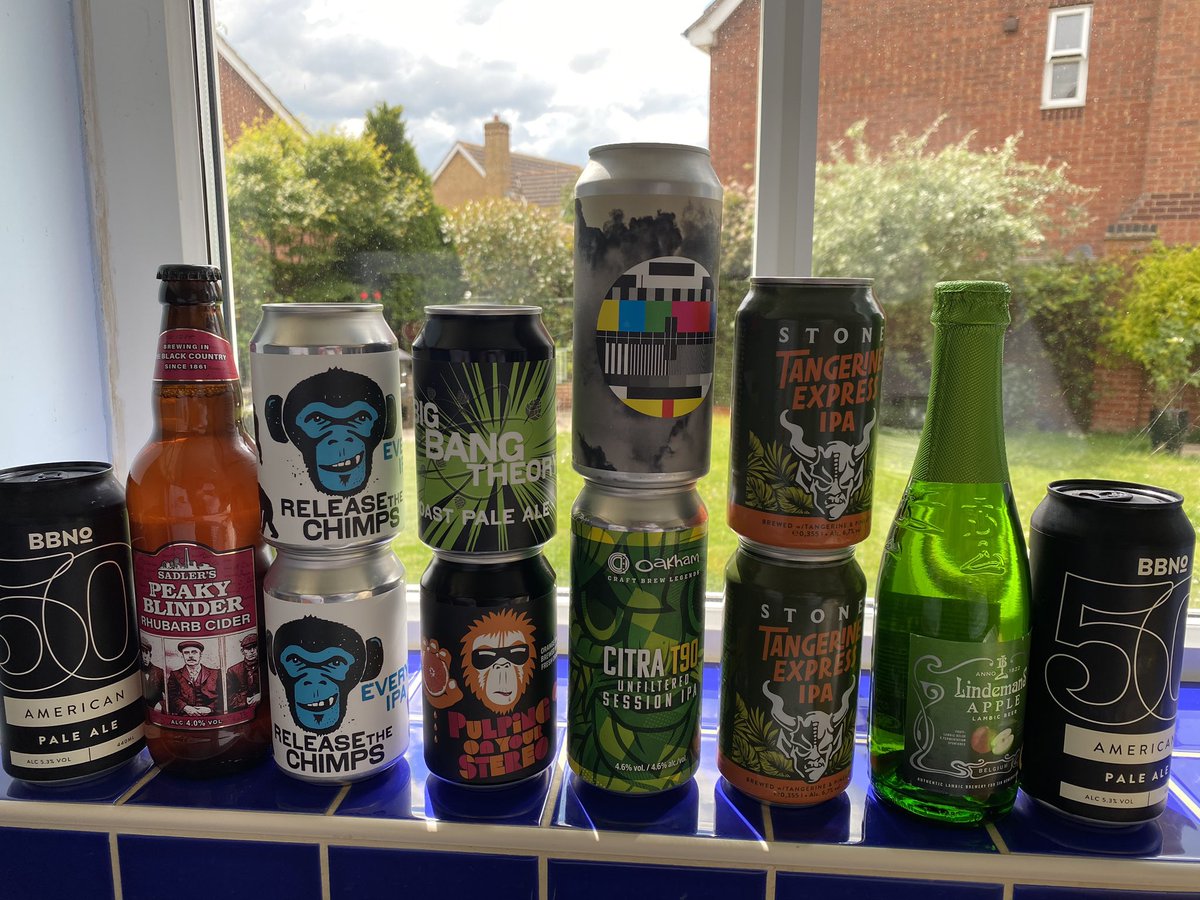 willtb72's tweet photo. The formation is lined up for tonight #beer #beerselection #ale #ipa #CraftBeer #cider https://t.co/VxAuuNfMW7