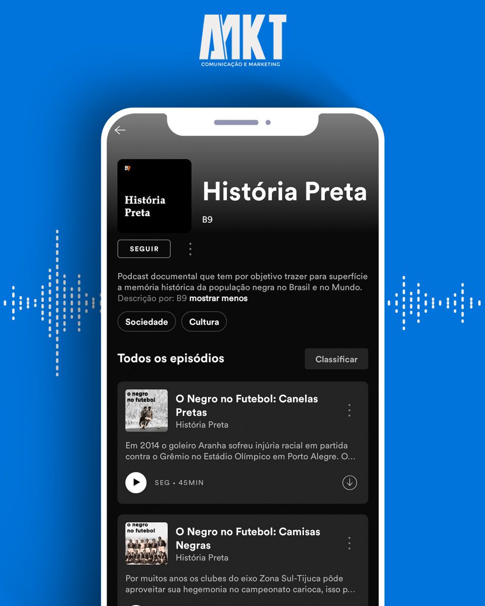 Lembre-se sempre que parte da luta Antirracista vem da inclusão e dar voz às pessoas pretas. Hoje trazemos 10 podcasts que vocês precisam seguir e ouvir. Confira todos em bit.ly/2UFC08B. #VidasNegrasImportam