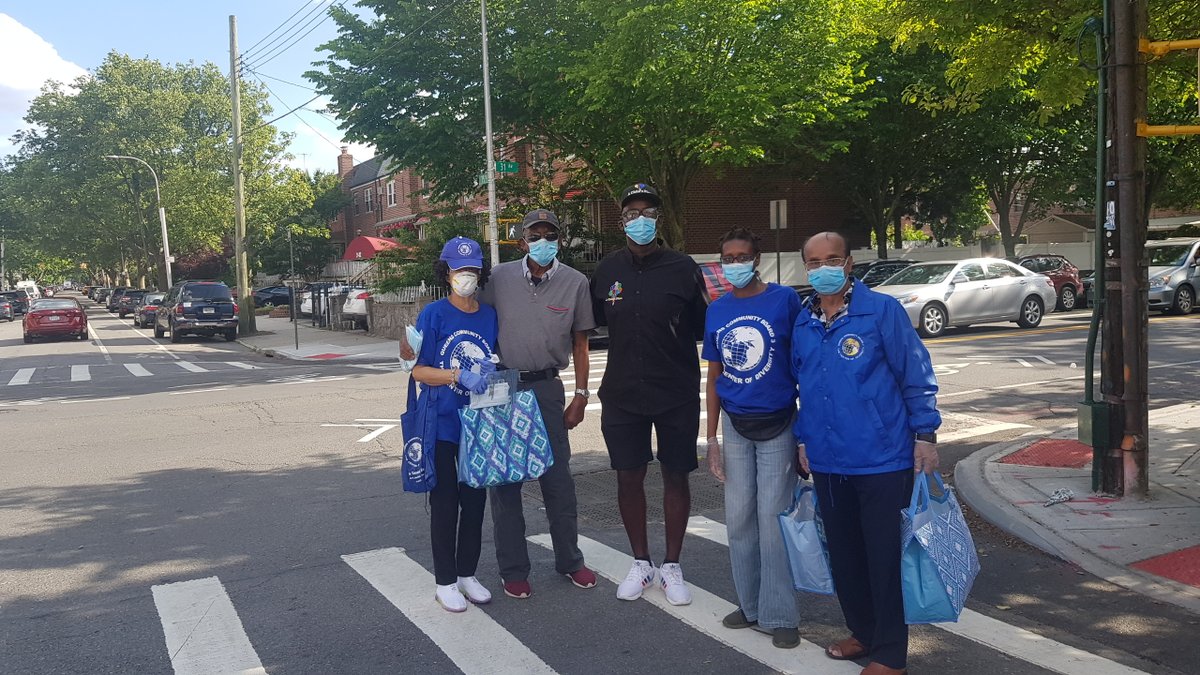 communityboard3's tweet photo. #AsSeen in #EastElmhurst #Queens #NYC, @communityboard3 was out and about in full #PPE yesterday at the #ChalkWritingRally with our friends at the @NYPD115Pct, distributing masks courtesy of @ACHILDSPLACE2...#ThankYou! https://t.co/S3sWuv0oVA