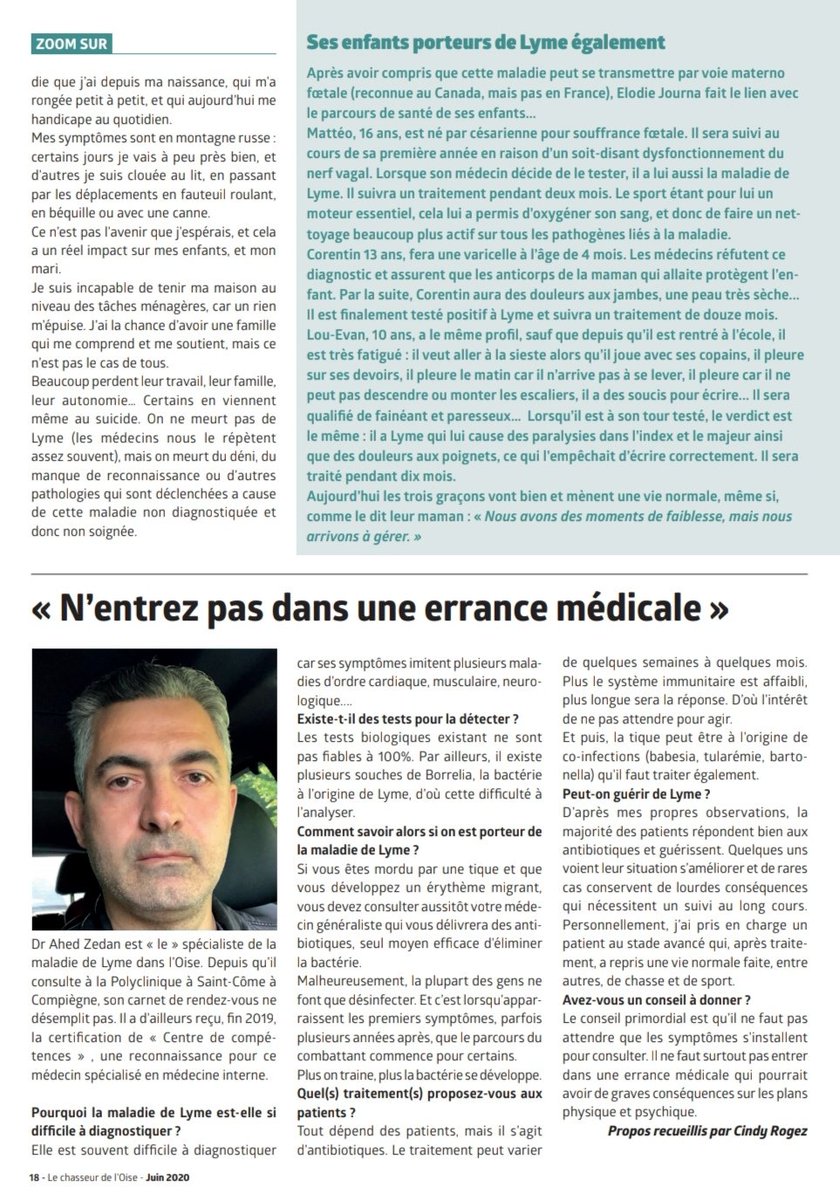 MeloLyme's tweet photo. Merci à la #fédération des #chasseurs de l'#Oise qui a pris le temps d'écouter mon #témoignage.
Bonne lecture, bon week-end

Elodie, représentante de la région #HautsDeFrance pour l'association @LeDroitdeGuerir

#lyme
#Ledroitdeguerir
#LDDG
#maladiedelyme
#LymeDisease
@Infos_HDF https://t.co/lj0XPxEUzi